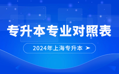 2024年上海第二工业大学专升本专业对照表